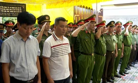 Tiễn biệt trung úy công an hy sinh ở Thái Bình: 'Tôi như mất đi người em ruột'