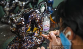 Cận cảnh bộ 'Kỳ Linh Quý Mão' độc đáo của nghệ nhân làng gốm Bát Tràng 