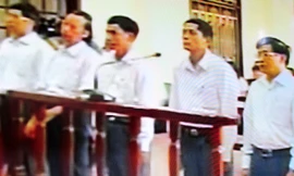 Các bị cáo tại phiên phúc thẩm