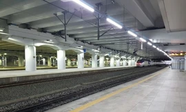 Một nhà ga ở TP Daegu, Hàn Quốc, vắng vẻ khi trở thành tâm dịch Covid-19. (Ảnh: Yonhap)