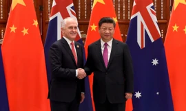 Ông Malcom Turnbull trong một cuộc gặp với Chủ tịch Trung Quốc Tập Cận Bình năm 2016. (Ảnh: Reuters)