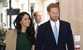 Vợ chồng hoàng tử Harry và Meghan. (Ảnh: AP)