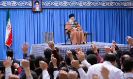 Lãnh tụ tối cao Iran Ayatollah Ali Khamenei có bài phát biểu hôm 1/1. (Ảnh: Reuters)