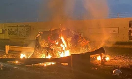 Hiện trường vụ ám sát tướng Iran Soleimani