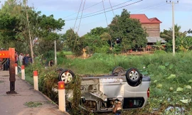 Hiện trường vụ tai nạn. (Ảnh: Freshnewsasia)