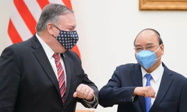 Thủ tướng Nguyễn Xuân Phúc tiếp Ngoại trưởng Mỹ Mike Pompeo. (Ảnh: Quang Hiếu)