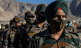 Lính Ấn Độ làm nhiệm vụ ở vùng Ladakh. (Ảnh: Reuters)