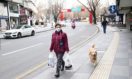 Đường phố thủ đô Ankara, Thổ Nhĩ Kỳ, vắng vẻ vì tình hình dịch COVID-19 vẫn phức tạp. (Ảnh: Arab News)