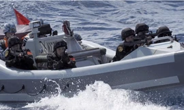 Đội tàu Trung Quốc vừa diễn tập ở quần đảo Trường Sa. (Ảnh: PLA Daily)