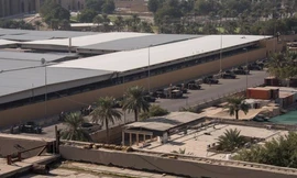 Khu vực đại sứ quán Mỹ ở Baghdad. (Ảnh: Reuters)