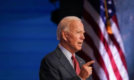 Ông Joe Biden diễn thuyết ở Delaware ngày 28/10. (Ảnh: NYT)