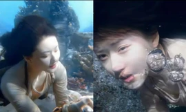 Rèm Ngọc Châu Sa lên sóng, Triệu Lộ Tư "đẹp ná thở" trong cảnh quay dưới nước