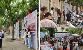 Giới trẻ xếp hàng xem triển lãm tương tác kỷ niệm 50 năm Giải phóng miền Nam