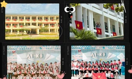 "Bản teen" đón Đại lễ: Trường rợp cờ đỏ sao vàng, nam sinh hát nhạc đỏ cực hay