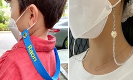 Bắt “trend” móc dây đeo cho khẩu trang ở Hàn Quốc, hội não cá vàng từ nay chẳng lo rơi mất
