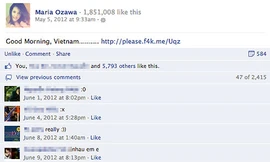 Tin đồn Maria Ozawa đến VN lại gây 'sốt'