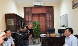 Phòng GD&ĐT Tiên Du thông tin với báo chí về sự cố. Ảnh: M.Đ