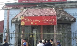 Chi nhánh ngân hàng ở Thái Bình bị cướp. Ảnh: D.V