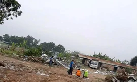 Hiện trường vụ cưỡng chế. Ảnh: N.H