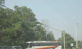 Ngày 11-1, nhóm nhà báo cùng các cán bộ hiện trường của ENV ghi nhận ít nhất một xe bus đưa khách du lịch Hàn Quốc tới trại gấu Đất Việt, thuộc Cty Đất Việt, tại thôn Cầu Trắng, xã Đại Yên, TP Hạ Long (nguồn ENV)