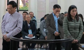 Các bị cáo tại tòa.