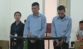 Các bị cáo tại tòa phúc thẩm.