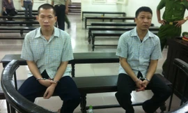 Các bị cáo tại phiên toà.