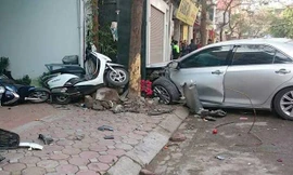 Hiện trường vụ tai nạn.