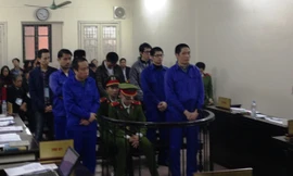 Các bị cáo tại tòa.