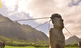 Xem tượng đá khổng lồ trên đảo Phục Sinh ‘đi bộ’