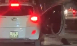 Thông tin mới vụ cô gái khỏa thân rơi khỏi ô tô đang chạy