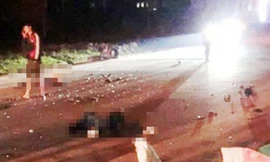 Hai thanh niên tử vong sau cú đâm xe máy cực mạnh