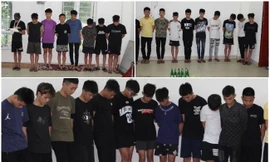 Bắt 28 đối tượng mang theo dao rựa đuổi đánh nhau 