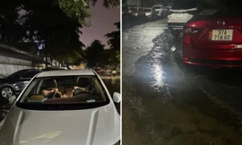 Xôn xao hình ảnh hai xe ô tô cùng biển số 'chạm mặt' ở Nghệ An