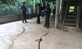 Di dời khẩn cấp nhiều hộ dân ở Nghệ An vì vết nứt chằng chịt, lan rộng
