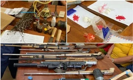 Đồng loạt bắt 12 đối tượng ma tuý, thu giữ 8 khẩu súng