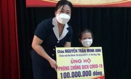 Gia đình cháu bé 5 tuổi tặng 100 triệu đồng cho quỹ phòng, chống dịch 