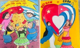 Những nét vẽ tươi tắn về tình hữu nghị hai nước Việt Nam - Cuba