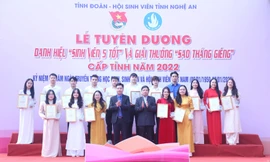 Tỉnh Đoàn Nghệ An tuyên dương Sinh viên 5 tốt, Sao tháng Giêng năm 2022