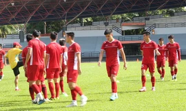 Buổi tập đầu tiên của tuyển Việt Nam trên đất Malaysia