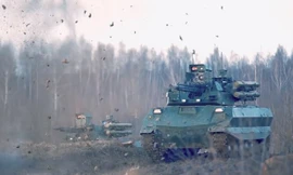 Bộ quốc phòng Nga công bố clip có sử dụng các robot quân sự