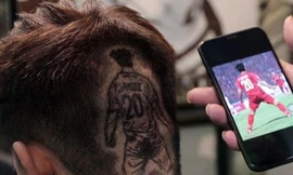 'Fan cuồng' khắc chân dung Phan Văn Đức, Công Phượng,.. lên tóc