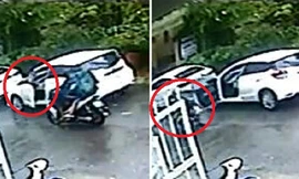 Nữ tài xế mở cửa ô tô kiểu 'giết người', gây họa cho xe máy