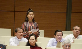 Đại biểu Ksor H’Bơ Khăp chất vấn tại phiên họp Quốc hội ngày 6/11/2020. Ảnh QH