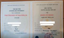 Hủy kết quả người học dùng văn bằng 2 ngôn ngữ Anh của đại học Đông Đô