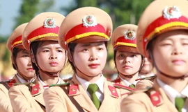 Nũ sinh HVCSND - ảnh website HVCSND