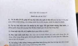 Bài tập về nhà dịp Tết “bá đạo” của giáo viên Nam Định
