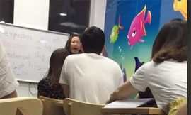 Bà Nguyễn Thị Kim Tuyến không đủ điều kiện để được gọi là giáo viên - ảnh cắt từ clip