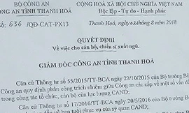 Công an nói gì về vụ việc trung úy Công an bất ngờ bị cho xuất ngũ