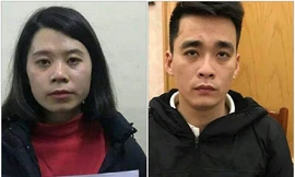 Các đối tượng Nguyễn Thị Châm Anh và Nguyễn Văn Cương - Ảnh: NĐT